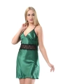 Yeşil Saten Gecelik - M-343