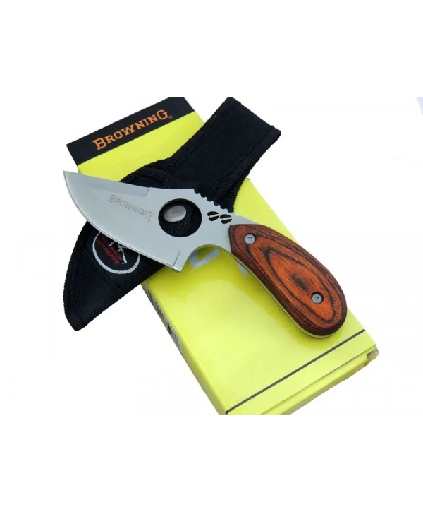 087 Yüzme Kamp Bıçak 16 Cm - Ahşap Sap, Özel Kılıflı