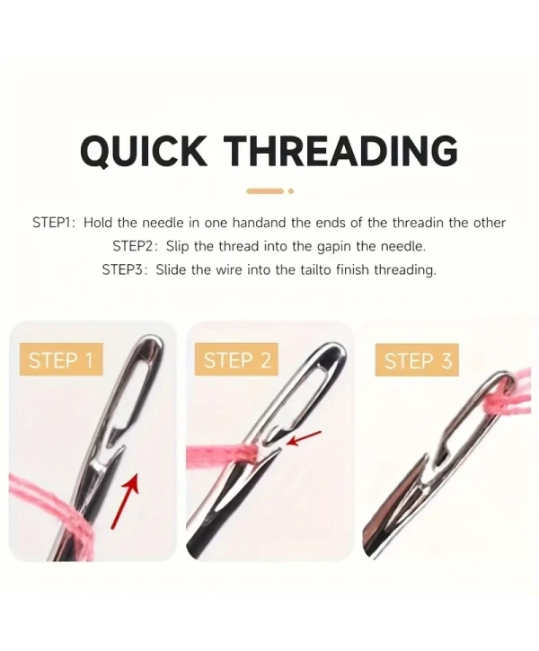 12  Kolay İplik Geçirilen İğne Seti