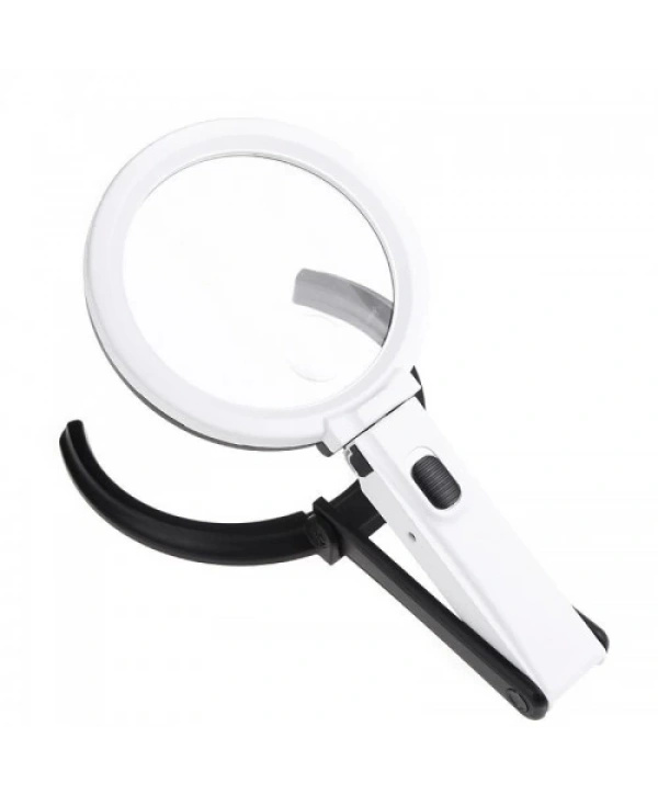 2x5x120mm   10 Ledli  Masaüstü Büyüteç