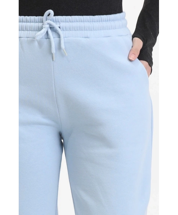 3 iplik şardonlu paça lastikli eşofman bebe mavi is001