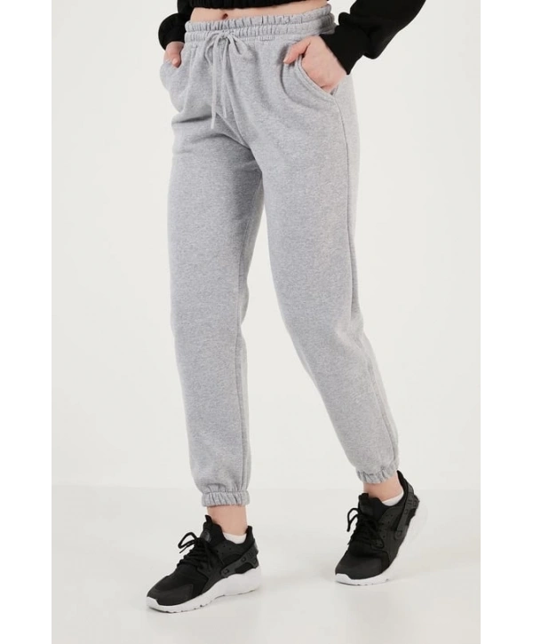 3 iplik şardonlu paça lastikli eşofman gri is001