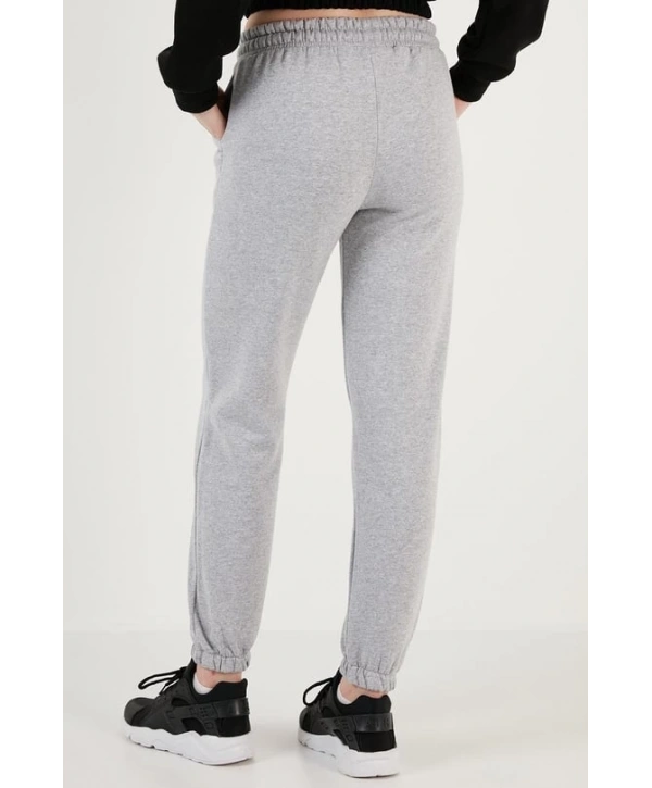 3 iplik şardonlu paça lastikli eşofman gri is001