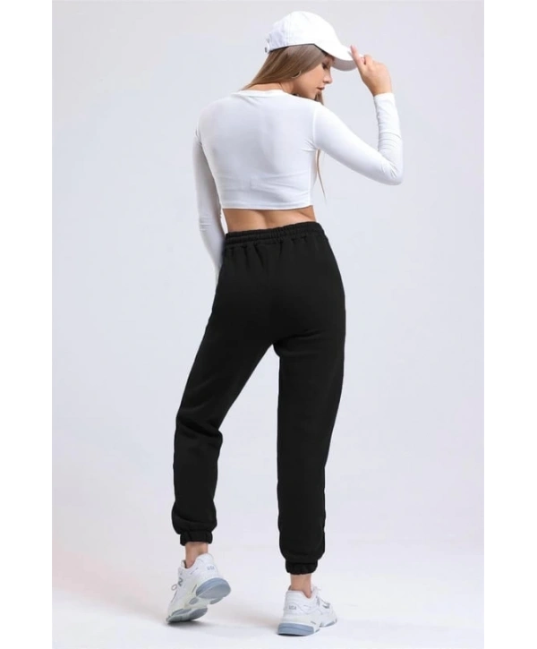 3 iplik şardonlu paça lastikli eşofman siyah is001