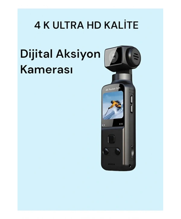 4k Ultra Hd 270° Döndürülebilir Su Geçirmez Wifi Vlog Spor Ve Aksiyon Kamerası