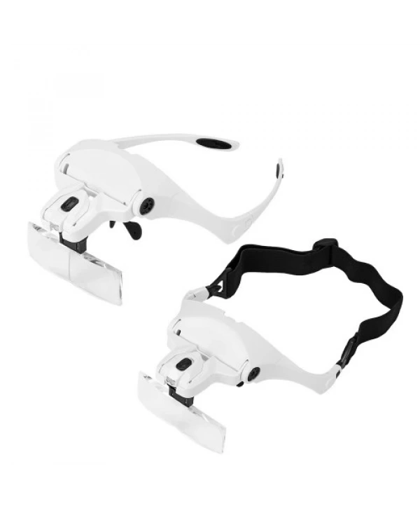 5 Lens 1.0x3.5x, 2led Işıklı  Ile Ayarlanabilir Gözlük Büyüteç9892b2