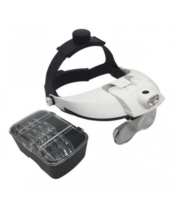 5 Mercekli Çok Fonksiyonlu, Başlık Tip Işıklı Büyüteç 81001h