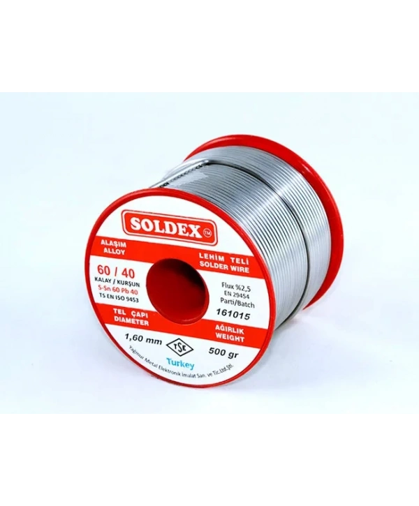 60-40 Lehim Teli 500 Gr 1 Mm - Sn:60 / Pb:40
