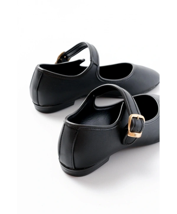 2606 Siyah Baretli Günlük Bayan Ayakkabı