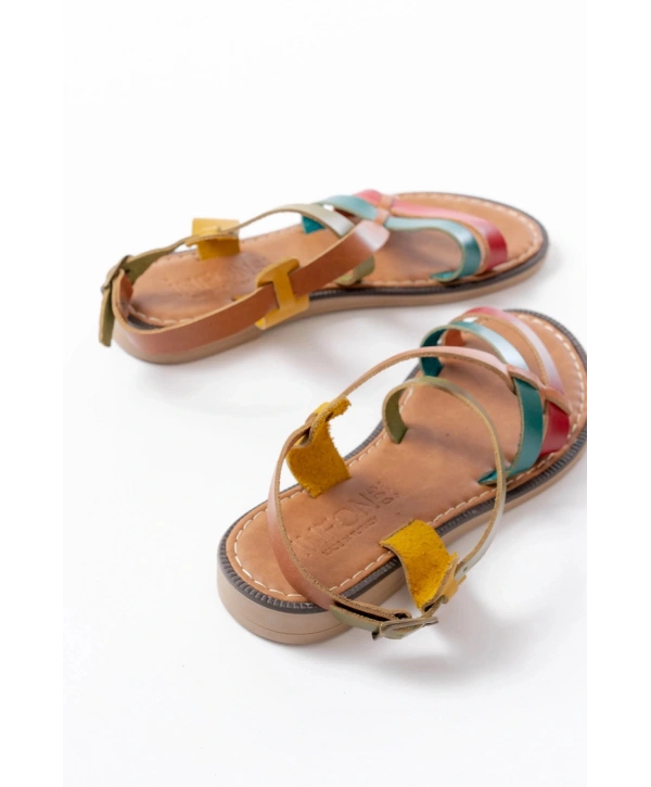 205-05 Multi Ortopedik Hakiki Deri Kadın Sandalet