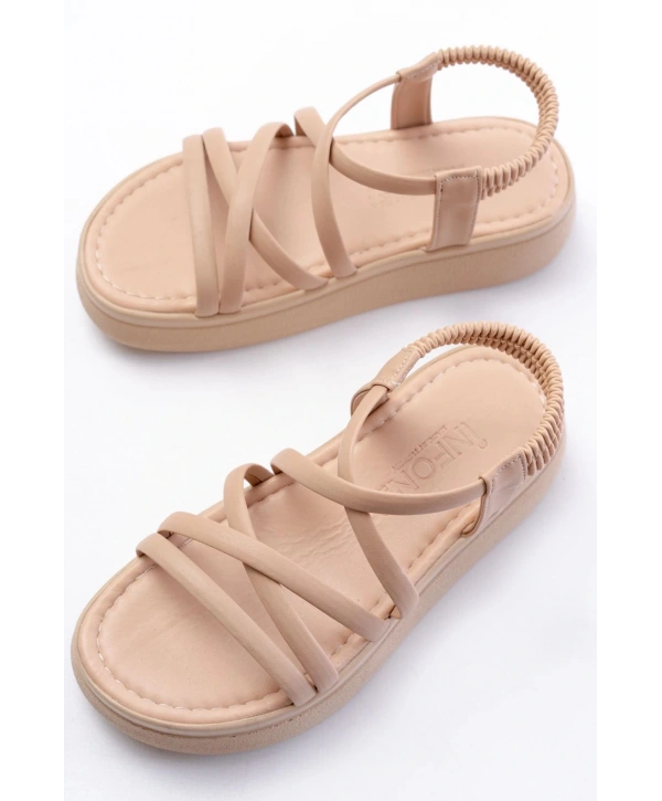 24413-841 Nut Dolgu Topuk Kadın Sandalet