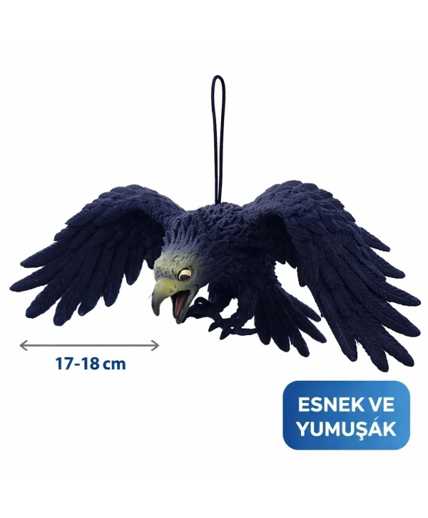 Asılabilir Lateks Kartal Dekor Süsü Siyah 17-18 Cm