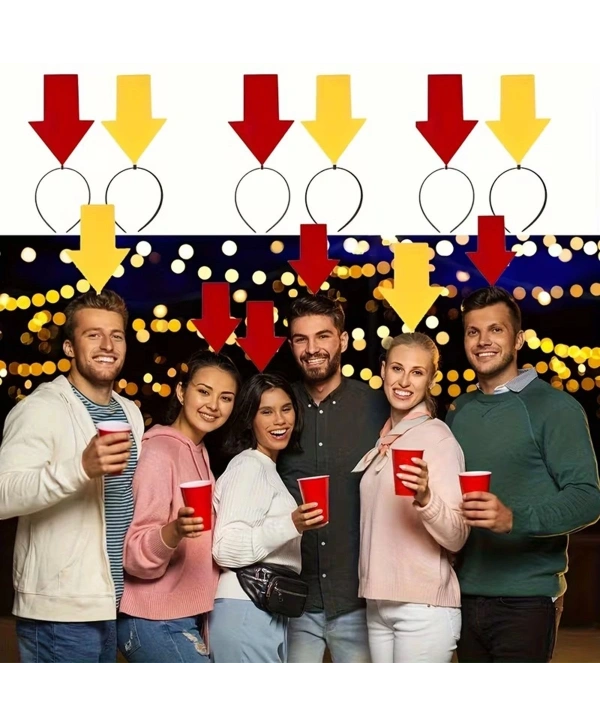 Kişiselleştirilebilir Ok İşaretli Mesaj Tacı (2’li Set Sarı-kırmızı)