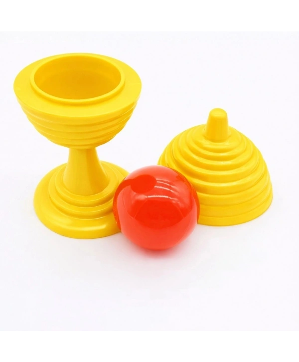 Sarı Renk Sihirli Kupa Top Kaybetme Oyunu 7 Cm