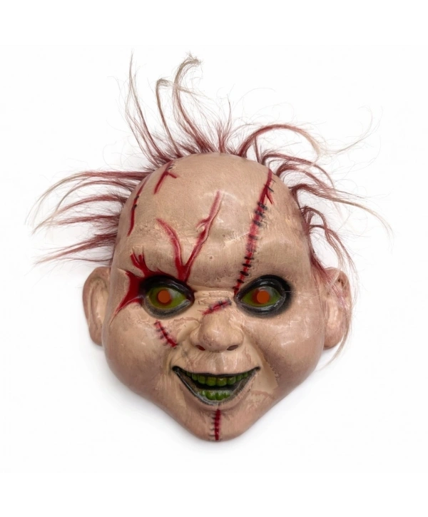Saçlı Çaki Korku Maskesi – Gerçekçi Dikişli Ve Detaylı Maske
