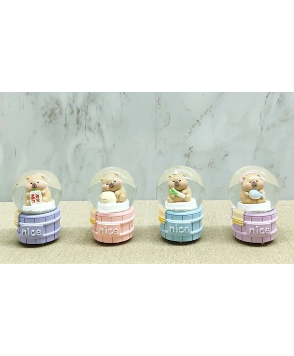 Kapibara Tasarımlı Işıklı Kar Küresi Alk5022