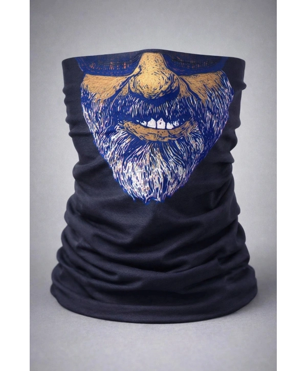 Sakallı Yüz Desenli Baf Buff – Çok Amaçlı Boyunluk  Maske 1 No