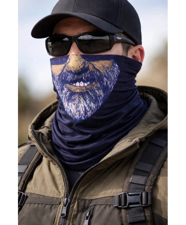 Sakallı Yüz Desenli Baf Buff – Çok Amaçlı Boyunluk  Maske 1 No