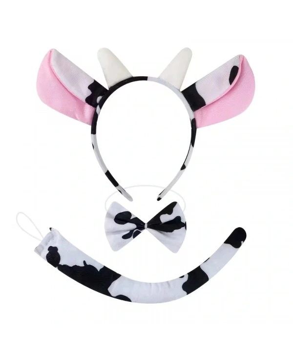 İnek Kostüm Aksesuar Seti 3 Lü - Taç Papyon Kuyruk