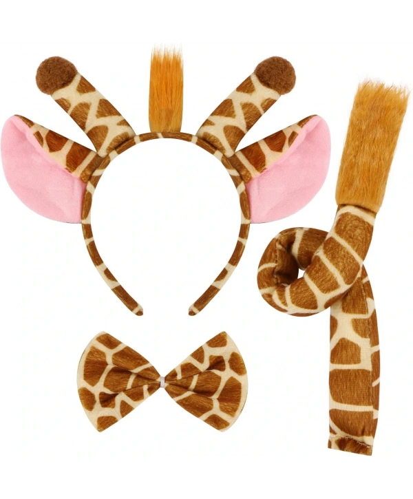 Zürafa Kosümü Aksesuar Seti 3 Lü - Taç Papyon Kuyruk