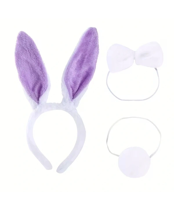 Lila Mor Tavşan Kulak Papyon Kuyruk 339lü Parti Seti