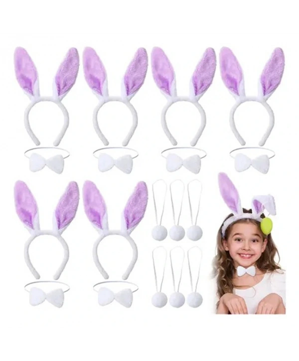 Lila Mor Tavşan Kulak Papyon Kuyruk 339lü Parti Seti