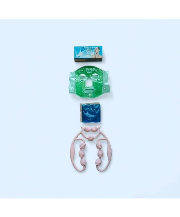 Yüz Maskesi Cilt Bakım Seti – Maske, Buz Küresi, Termo Jel Ve Selülit Masaj Aleti