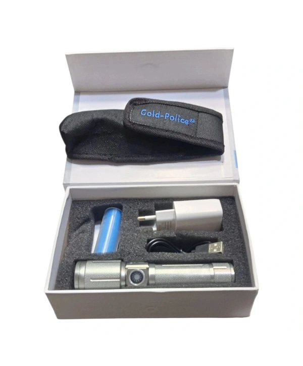 Gold Police Gp-215 Pro Şarjlı El Feneri Pm10 Led Mıklatıslı