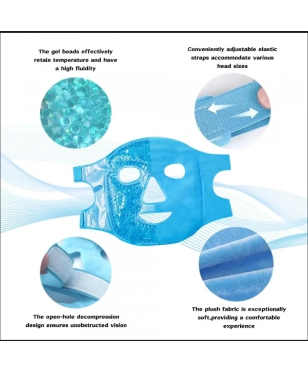 Buz Jel Toplar Termojel Yüz Maskesi, Soğuk Ve Sıcak Terapi Yüz Maskesi