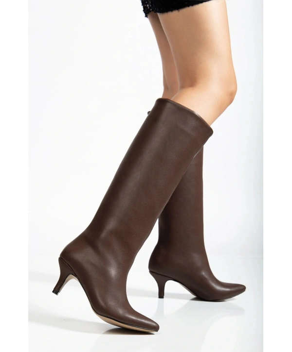 SYT-2025 Açık Kahve Günlük Kadın Çizme