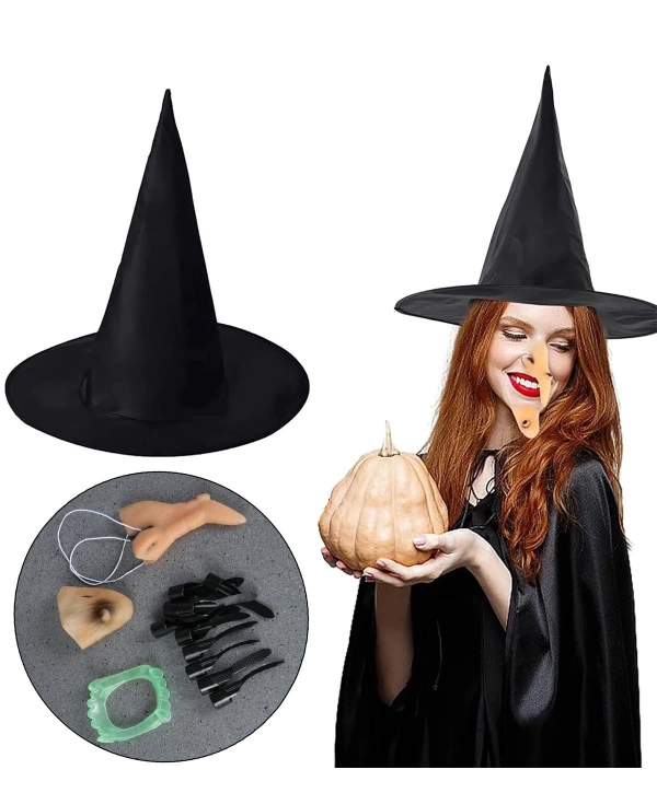 Cadı Şapkası Cadı Tırnakları Cadı Burnu Cadı Çenesi Cadı Diş Seti