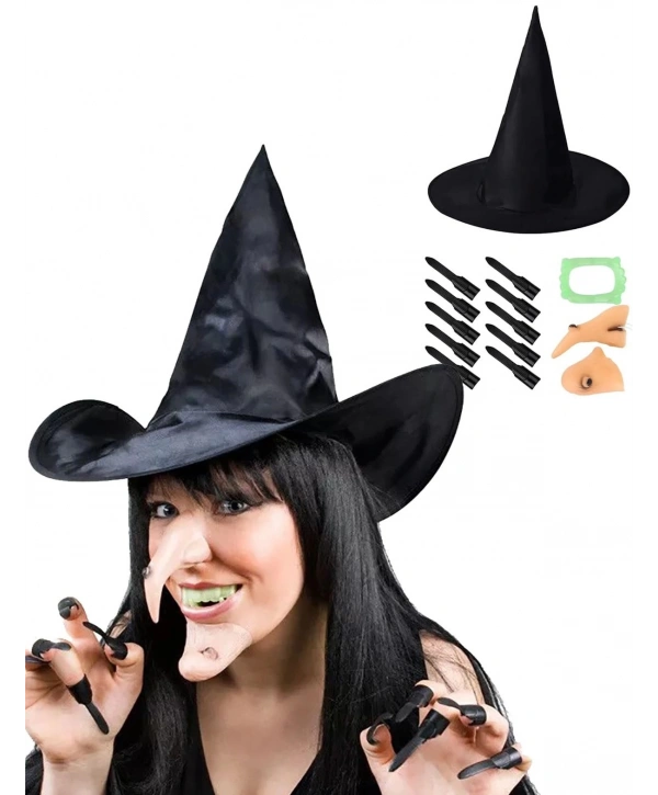 Cadı Şapkası Cadı Tırnakları Cadı Burnu Cadı Çenesi Cadı Diş Seti