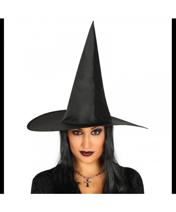 Yetişkin Boy Siyah Cadı Şapkası Ve Uzun Siyah Cadı Peruğu