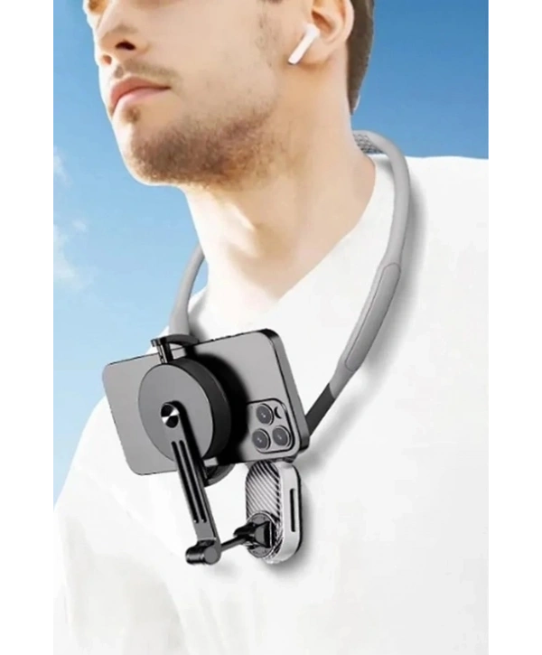 360 Derece Ayarlanabilir Boyun Askılı Manyetik Telefon Tutucu