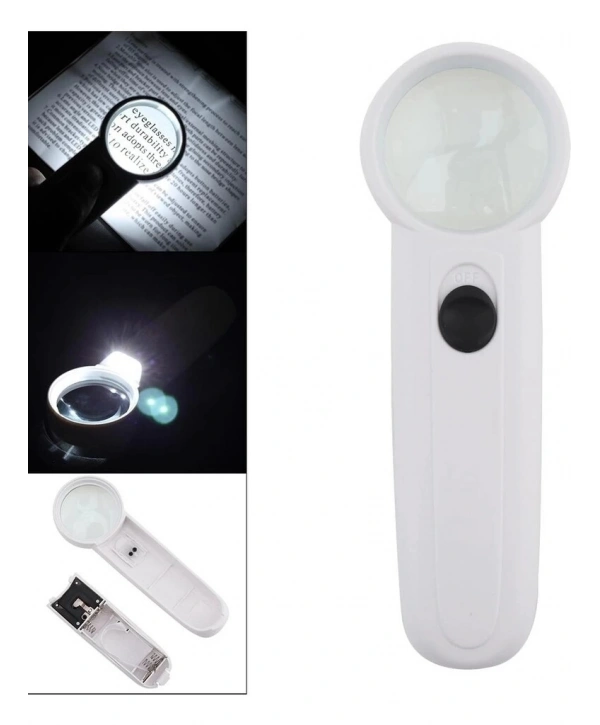 15x Çok Fonksiyonlu 2 Led Işıklı Taşınabilir El Büyüteç