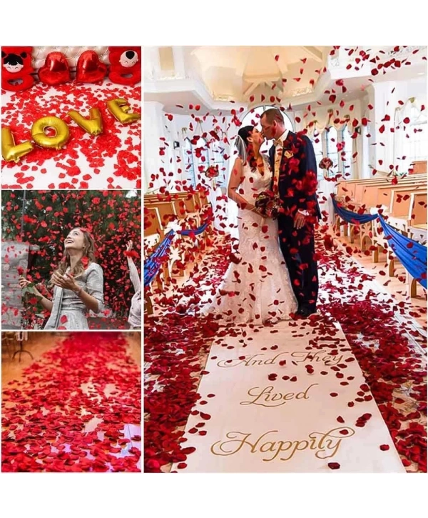 Kırmızı Renk Gül Yaprağı Şekilli Konfeti – 1 Paket 100 Adet