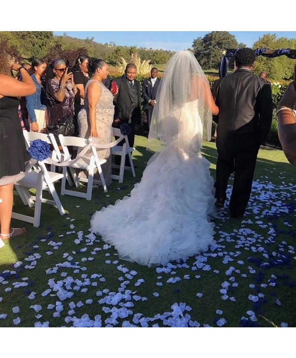 Beyaz Renk Gül Yaprağı Şekilli Konfeti 5 Paket 500 Adet