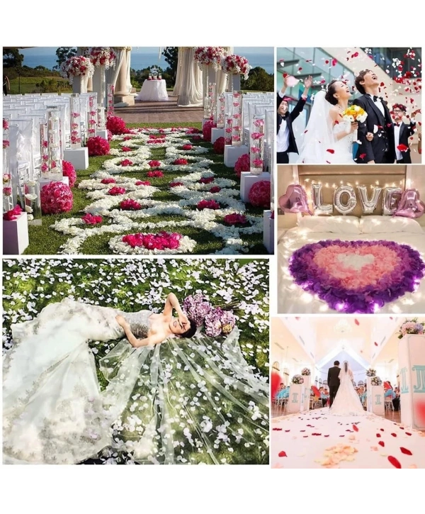 Beyaz Renk Gül Yaprağı Şekilli Konfeti 1 Paket 100 Adet