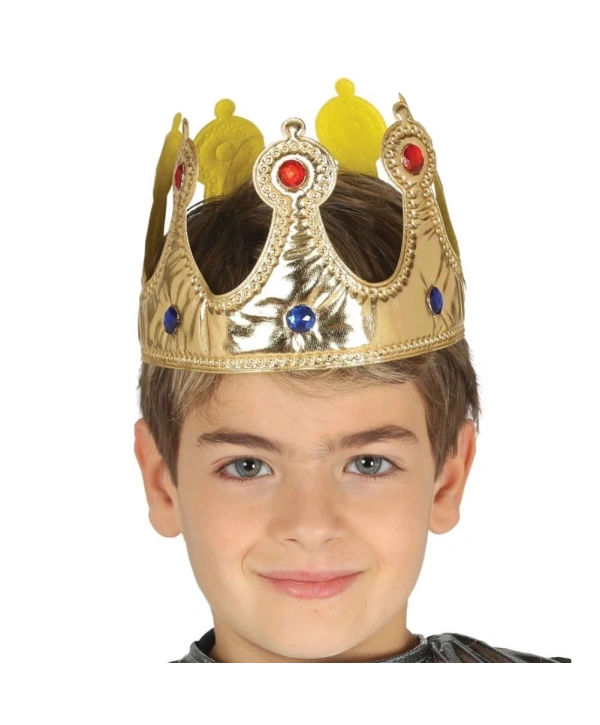 Altın Renk Eva Malzemeden İmal Çocuk Kral Tacı 57 Cm