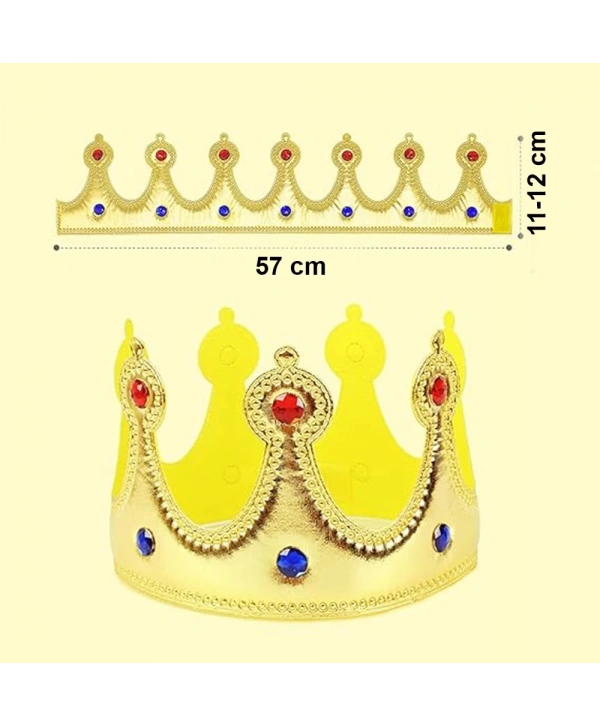 Altın Renk Eva Malzemeden İmal Çocuk Kral Tacı 57 Cm