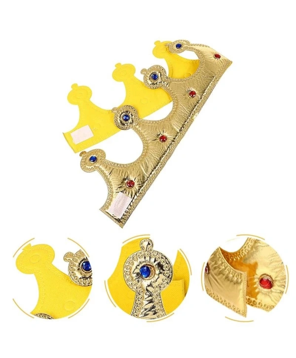 Altın Renk Eva Malzemeden İmal Çocuk Kral Tacı 57 Cm