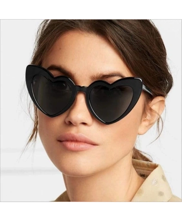 Siyah Renk Kalp Şekilli Parti Gözlüğü 15x5 Cm