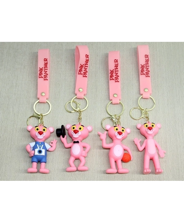 Pembe Panter Silikon Anahtarlık Alk4271