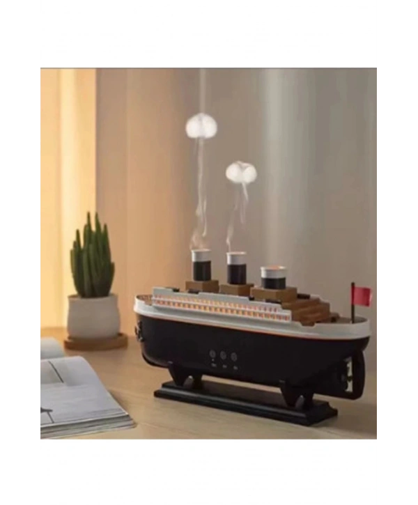 Titanic Gemi Hava Nemlendirici Işıklı Fonksiyonlu Buhar Makinesi Kumandalı