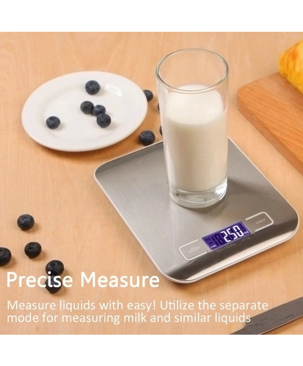 Lüx Dijital Mutfak Terazisi 5 Kg 1 Gr Hassas Paslanmaz Çelik + Pil