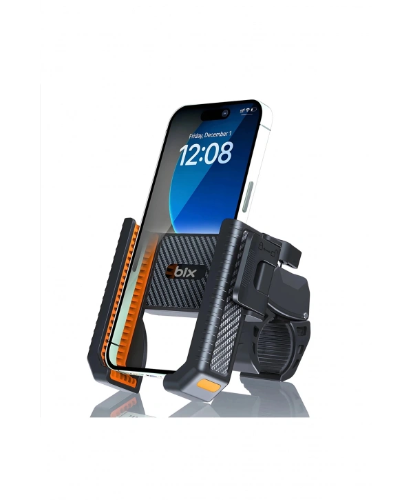 Gidon Bağlantılı Bisiklet Motosiklet İçin Esnek Abs 4-7.8″ İnç Telefon Tutucu 360° Dönebilen Tasarım