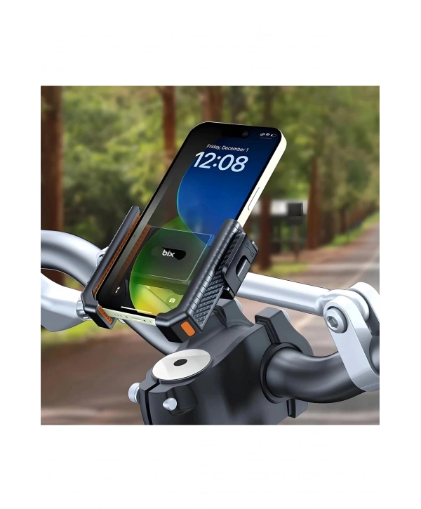 Gidon Bağlantılı Bisiklet Motosiklet İçin Esnek Abs 4-7.8″ İnç Telefon Tutucu 360° Dönebilen Tasarım