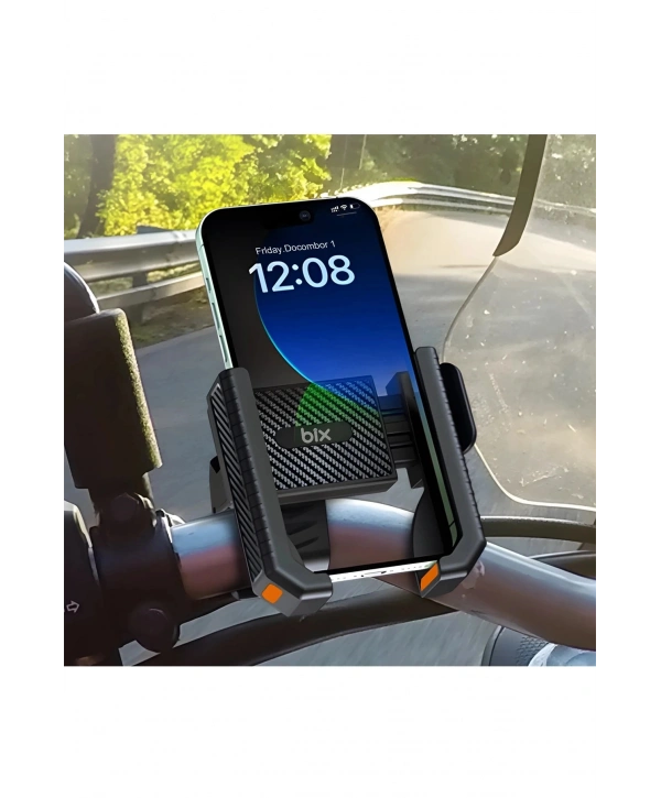 Gidon Bağlantılı Bisiklet Motosiklet İçin Esnek Abs 4-7.8″ İnç Telefon Tutucu 360° Dönebilen Tasarım