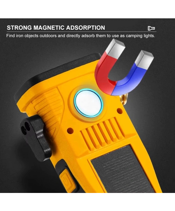 Wison Ws-1414 Cam Kıracaklı Dijital Göstergeli Mıknatıslı Şarjlı Acil Durum Tamirci Feneri