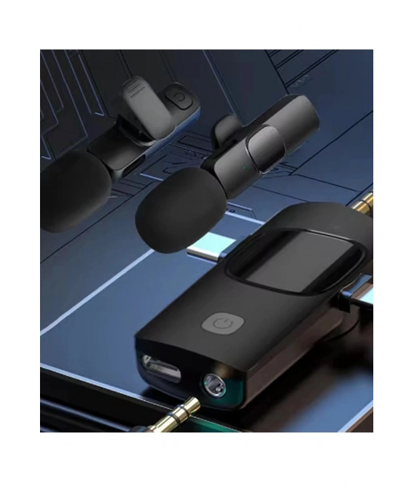 Yüksek Kalite Profesyonel 3 In 1 Kablosuz Taşınabilir Yaka Mikrofonu Youtube Facebook Tiktok